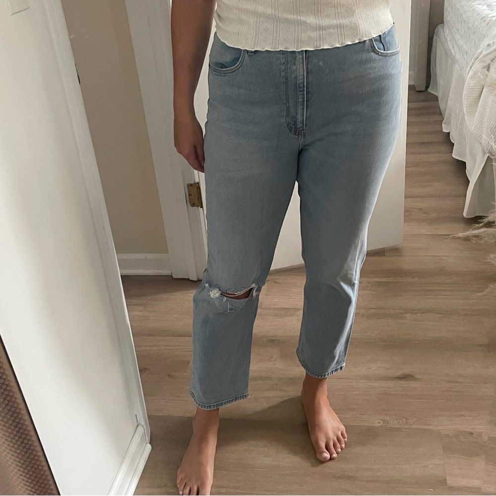 Abercrombie & Fitch Ankle Straight Ultra High Rise Jeans